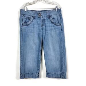 X2 Denim Capri Jeans Women Size 10 Blue Medium Wash Cotton Casual